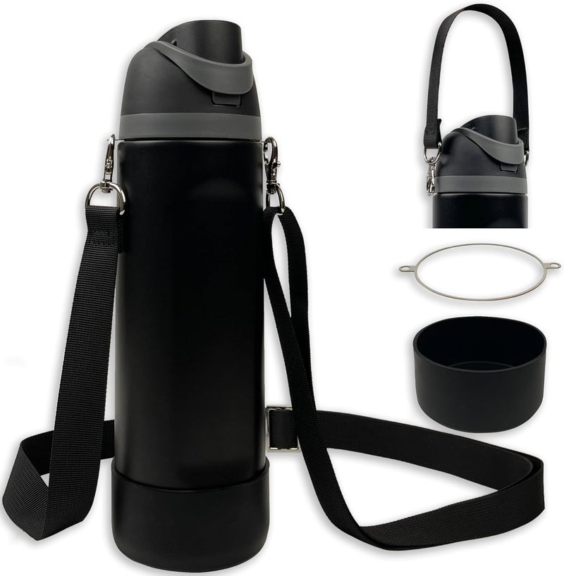 SITKOL Silicone Boot Set for Owala Water Bottle 24 oz, 32 oz, 40 oz - Includes Non-Slip Sleeve, Shoulder Strap & Handle Strap, Perfect Owala Accessories, Fits Owala Tumbler, Owala FreeSip, Candy Coated - Image 1